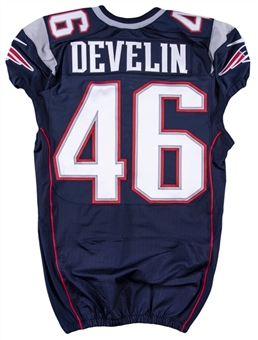 2014 James Develin Team Issued New England Patriots Home Jersey (New England Patriots COA)